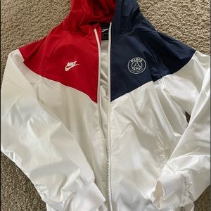 paris saint germain + nike kids raincoat